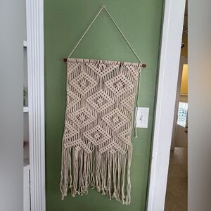 Handcrafted Cream Macramé Wall Hanging